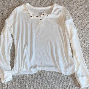 American Eagle ribbed Henley shirt